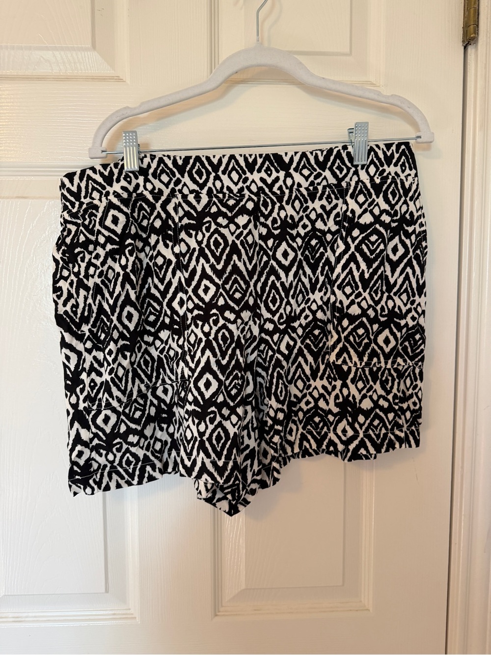Wildfox Black & White Ikat-Print High Waist Shorts